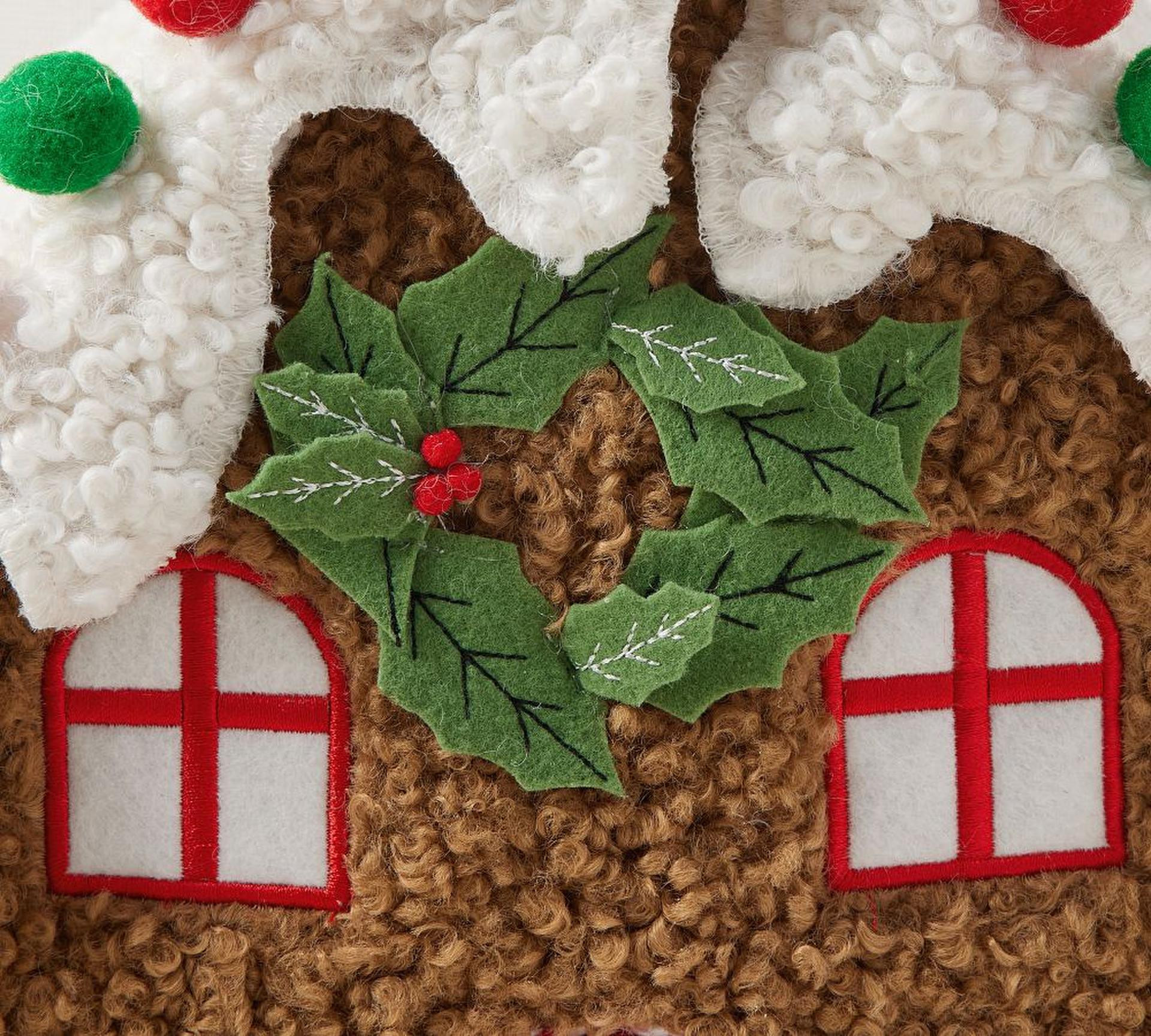 Decorated Gingerbread House Shaped Cushion West Elm Australia